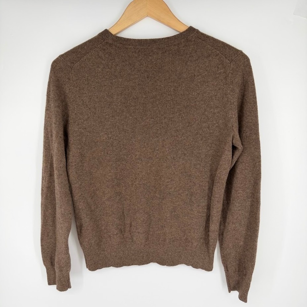 Quince Mongolian Cashmere Crewneck Sweater Women S Brown Soft Luxury Minimalist - Picture 3 of 7